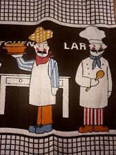 Vintage Linen Tea Towel Chef Kitchen Larder Ulster Weavers Save The Children