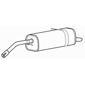 Rear silencer box tail - rear,
