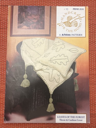 Aran knitted leaves forest - knitted,