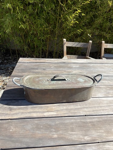 Copper fish steamer vintage - copper,