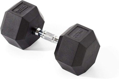 York 5kg rubber hex - york,