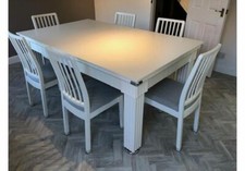 New 7ft Aintree Diner White Slate Pool Dining Table | *Home Pool Tables*