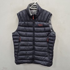 Rab Electron Pertex Quantum Pro Down Zip Puffer Grey Bodywarmer Vest Gilet XL #2