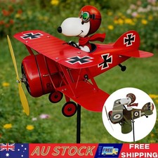 Snoopy Pilot Flying Biplane