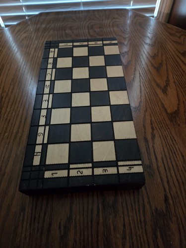 Folding wooden chess set - wooden,