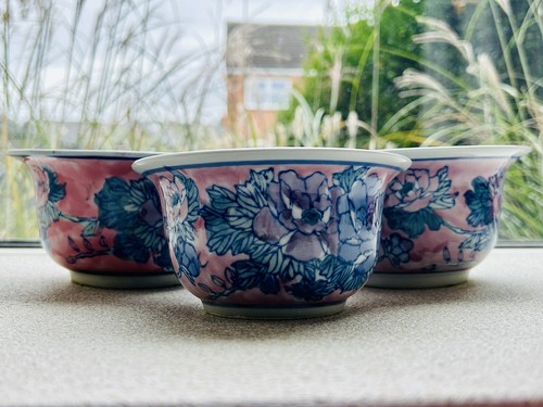 Set oriental floral peony - set, 3
