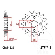JT Front Sprocket 14 Tooth 520