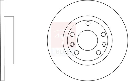 Brake discs pair solid fits - 2x,