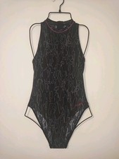 Zoggs Black UK 10/34" High Neck Cable Zip Back Hydrasuit One Piece Swimsuit