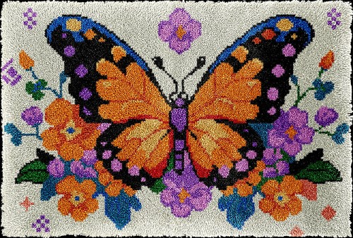 Large butterfly and flowers - large,
