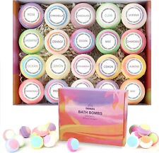 Bath Bombs, Foaming Gift Set 20 Organic & Natural Handcrafted Essential Oils ...
