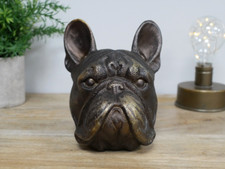 Bronze French Bulldog Head