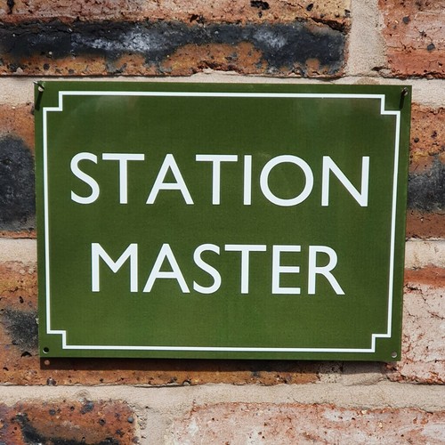 Station master metal railway - metal,