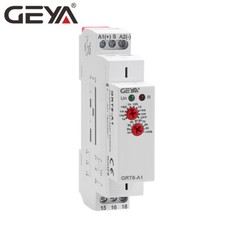 GEYA On Delay Off Delay Timer Relay Time Delay Relay AC/DC12V-240V 16A Din Rail
