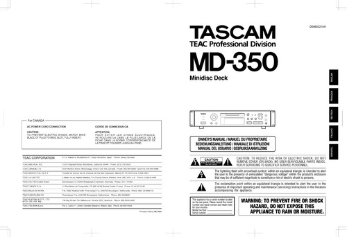 User manual for tascam - user,