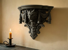 Gothic dragon wall shelf black - wall,