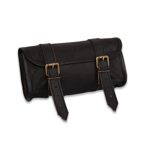 Leather bike saddle bag retro - leather,