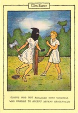 GLEN BAXTER  POSTCARD  GLADYS AND VIRGINIA CONTINENTAL SIZE VERY GOOD