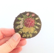 Large Ribbon Work Silk Pin Wheel c1860