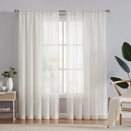 Fmfunctex linen sheer - sheer, curtains