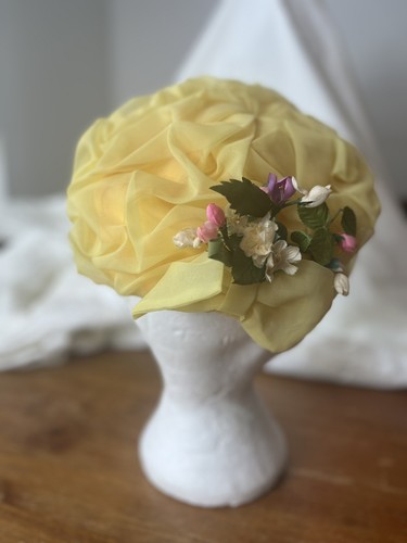Vintage yellow ruched - yellow, net