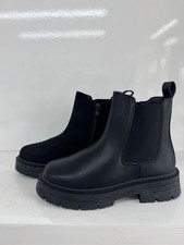 LADIES CHUNKY HEEL CHELSEA BOOTS PUNK GOTH RETRO ARMY COMBAT ANKLE FASHION SHOES