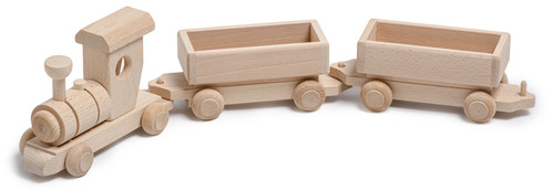 Handcrafted wooden train with - handcrafted,