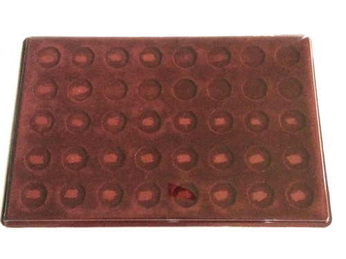 Red coin tray - with, clear