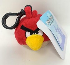 Angry Birds - 3 Inch Backpack Clip KEYRING - Red Bird - NEW