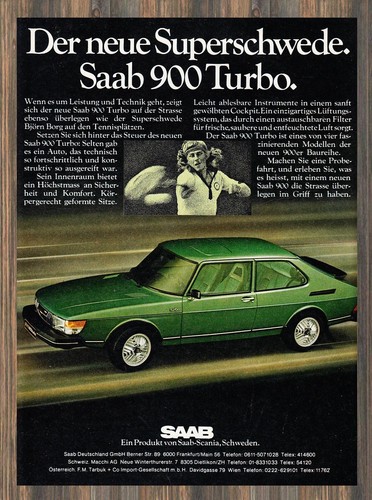 Saab 900 turbo - 900, advertising
