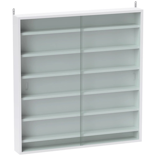 Six shelf wall mounted - wall-mounted, display