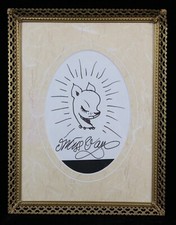 MISS VAN Original Drawing signed + Sticker banksy,shepard fairey,martin whatson