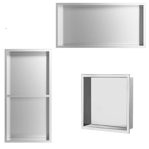 Stainless steel shower - shower, niche