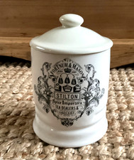 Fortnum And Mason Stilton Cheese Cream Black Ceramic Lidded Pot 350g - EMPTY