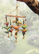 Vintage Indian handmade bird Hanging Mobile Decoration primitive rare