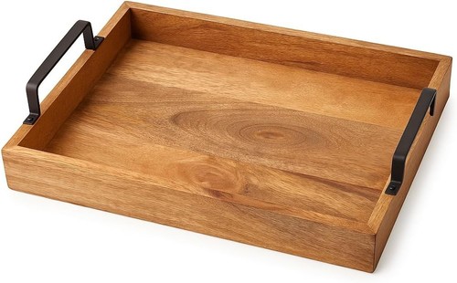 Wooden trays with handle - with,