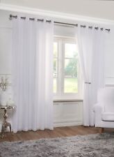 Voile Panel Net Lined Curtain Sheer Eyelet Breezy Privacy Curtain- Aalia