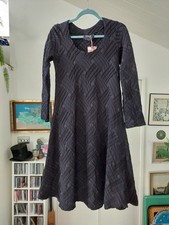 Out Of Xile Black Textured A Line Dress  New with tags 