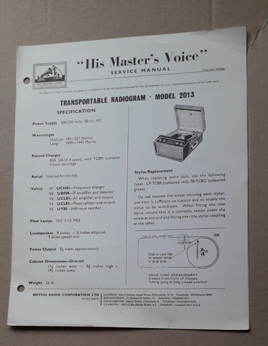 His master voice model - master's,
