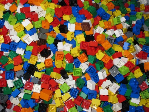 Lego bricks 2x2 pin x - pin, 100