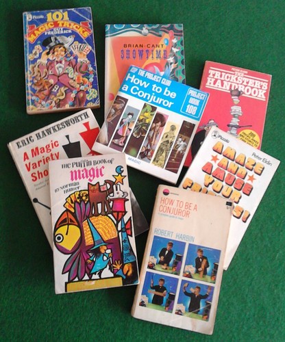 Eight vintage magic books - eight,