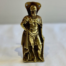 Vintage Brass Door Knocker, Roman Soldier