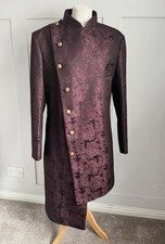 Men’s Burgundy Brocade Frock