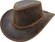Leather Cowboy Hat Jacaru Swagman Australian Cowboy Western American Vintage Hat
