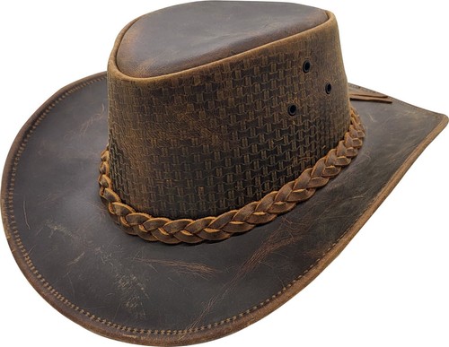 Leather cowboy hat jacaru - hat,