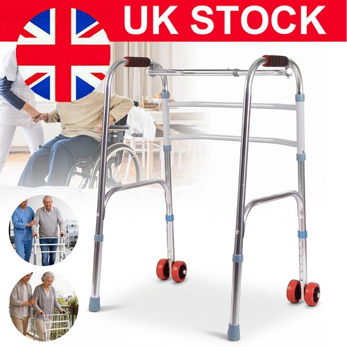 Folding walking frame with - walking,