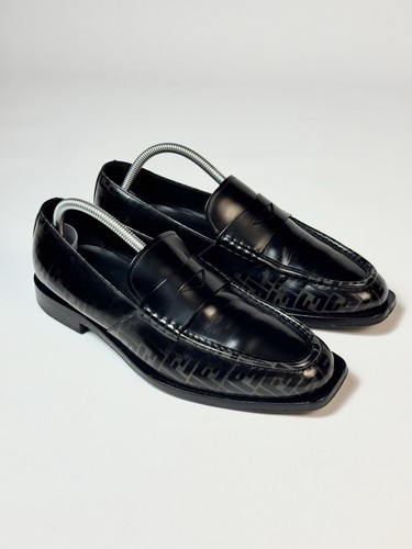 Fendi leather penny loafers - fendi,