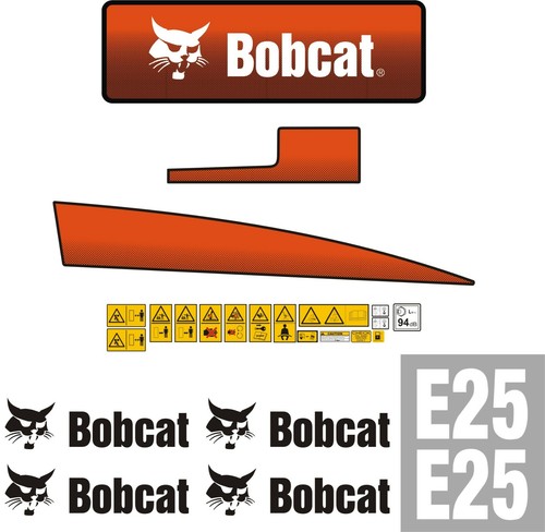 Bobcat e25 mini digger decal - bobcat,