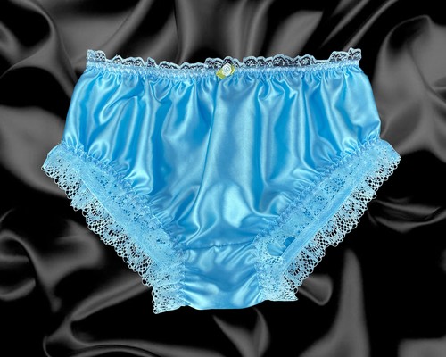 White pink satin frilly lace - satin,