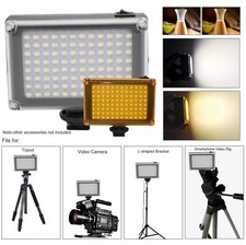 96LED Video Light Studio Rechargable Lamp Photo For Wedding Party + 2500mAh Batt